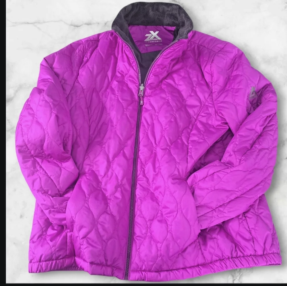 ZeroXposur Women's Fuchsia Quilted Puffer Jacket (SIZE:XL)